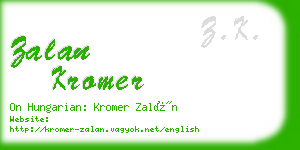 zalan kromer business card